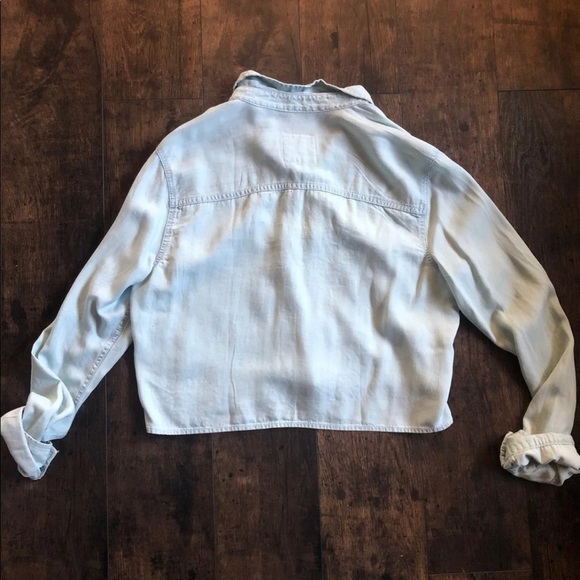 Denim crop button up - Picture 3 of 3